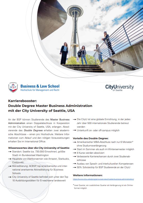 Business Administration M.Sc. Flyer