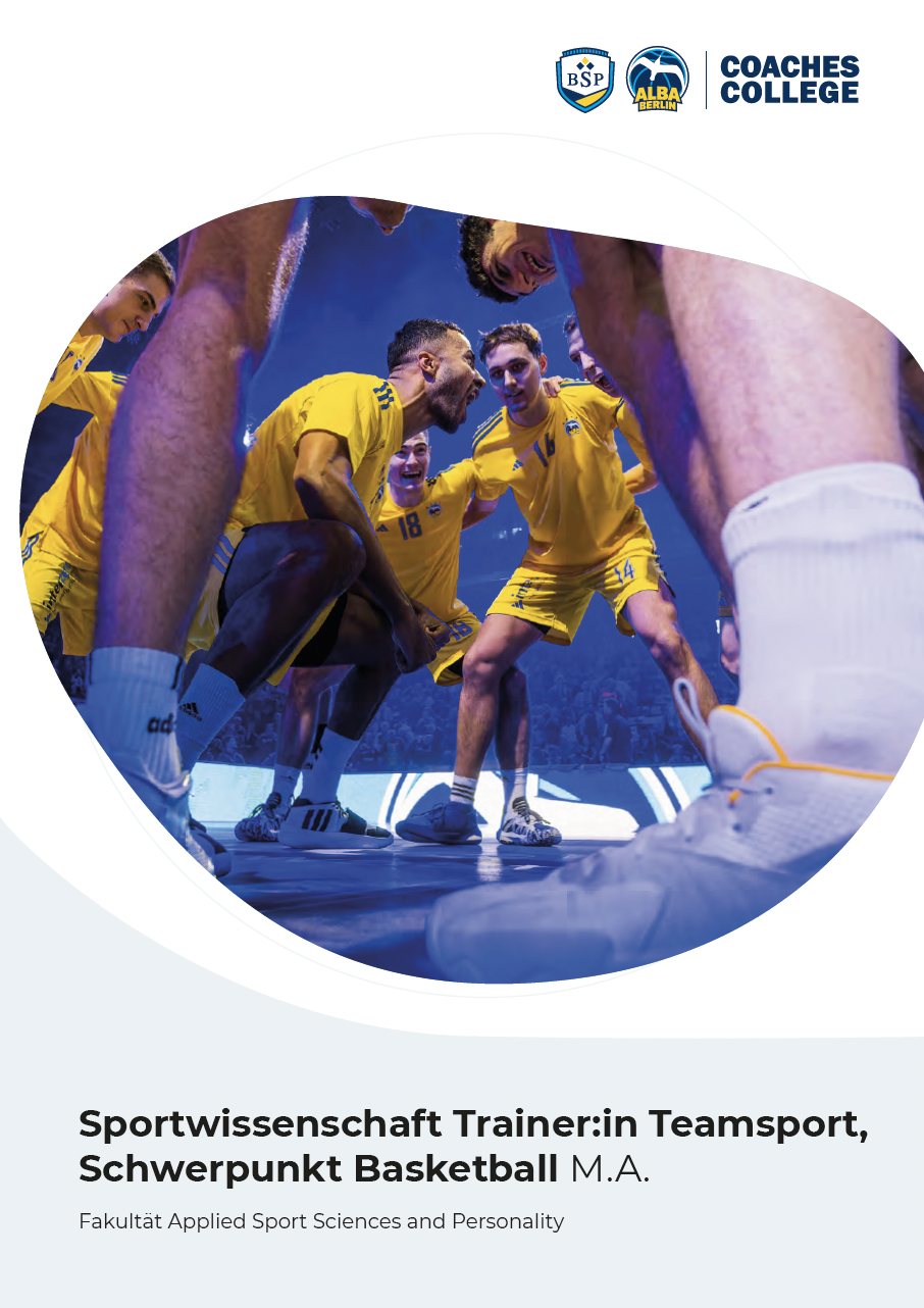 Sportwissenschaft Trainer:in Teamsport, Schwerpunkt Basketball Flyer