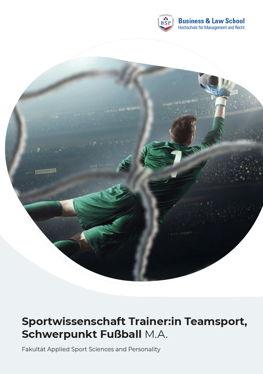 Sportwissenschaft Trainer:in Teamsport, Schwerpunkt Fußball Flyer