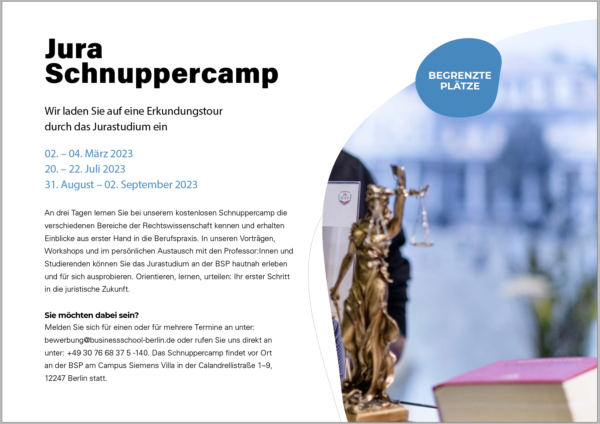 Programm Jura Schnuppercamp