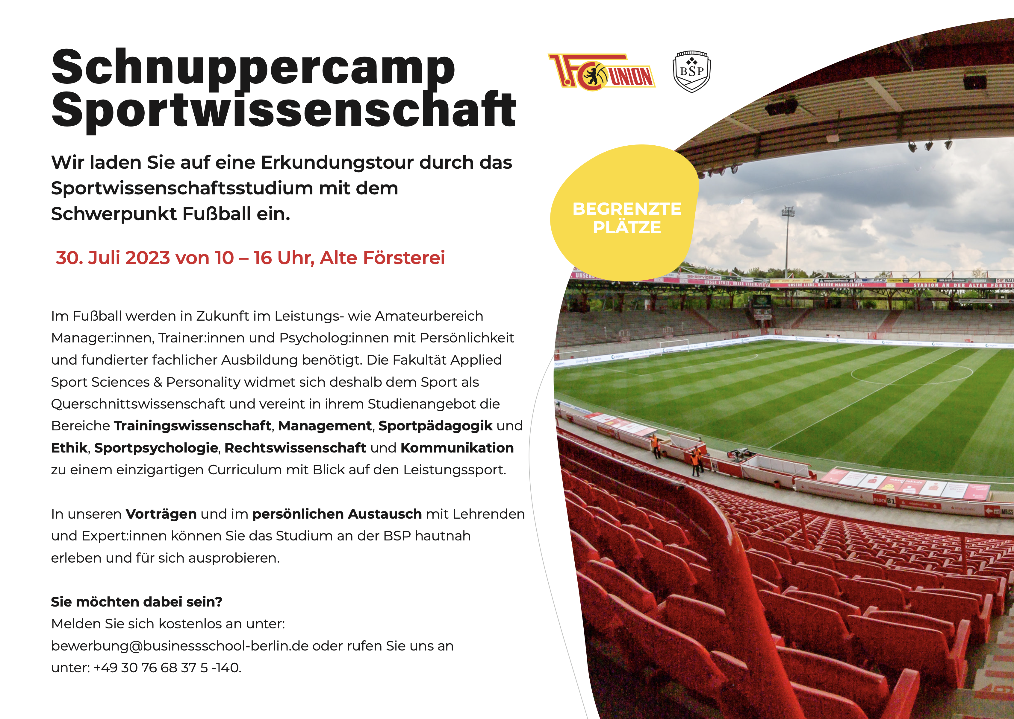 Programm Sportliches Schnuppercamp