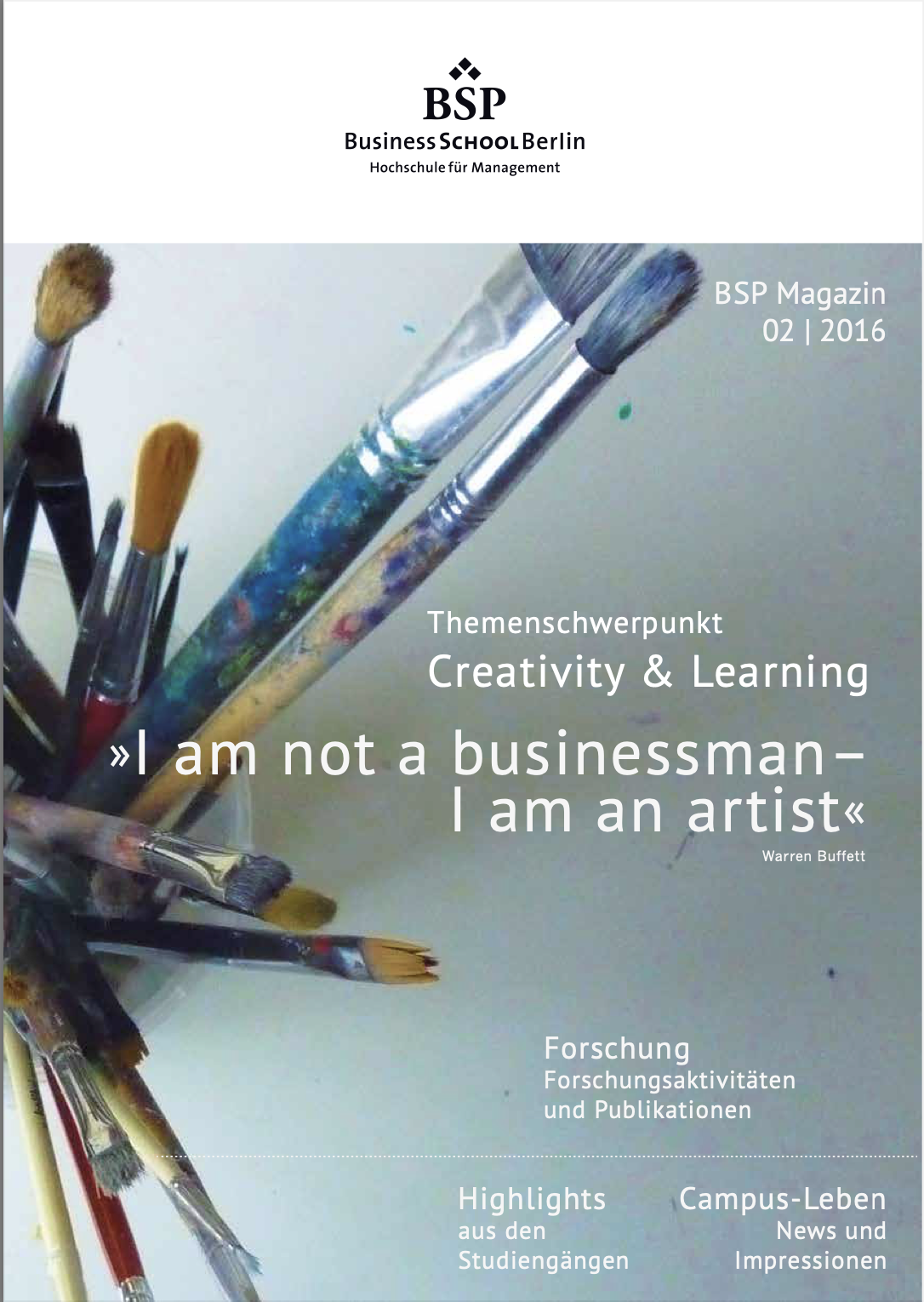Cover BSP Magazin Creativity & Learning